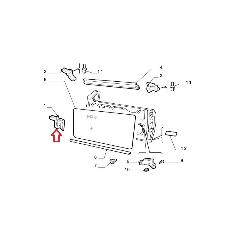 Left door seal - Fiat Punto Cabriolet