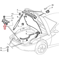 Verrouillage de capot - Fiat Coupe