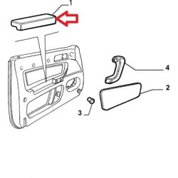 Black right armrest - Alfa Romeo GTV / Spider (1998 -- 2005)