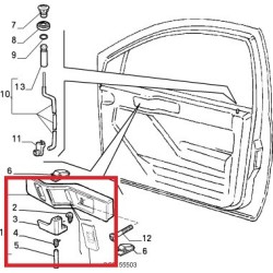 Poignée d'ouverture de portière gauche  - Alfa Romeo 155