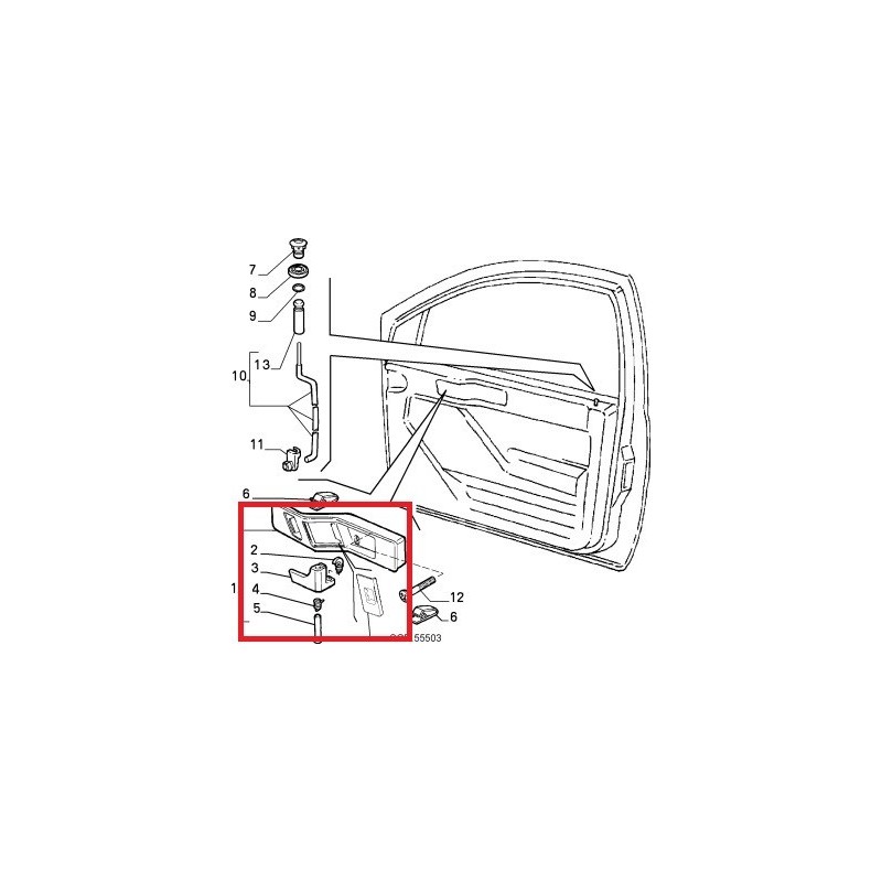 Maniglia sinistra apertura porta  - Alfa Romeo 155