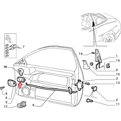 Right door lever  - Fiat Coupe