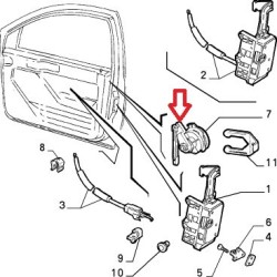 Commande de serrure droite - Alfa Romeo 155