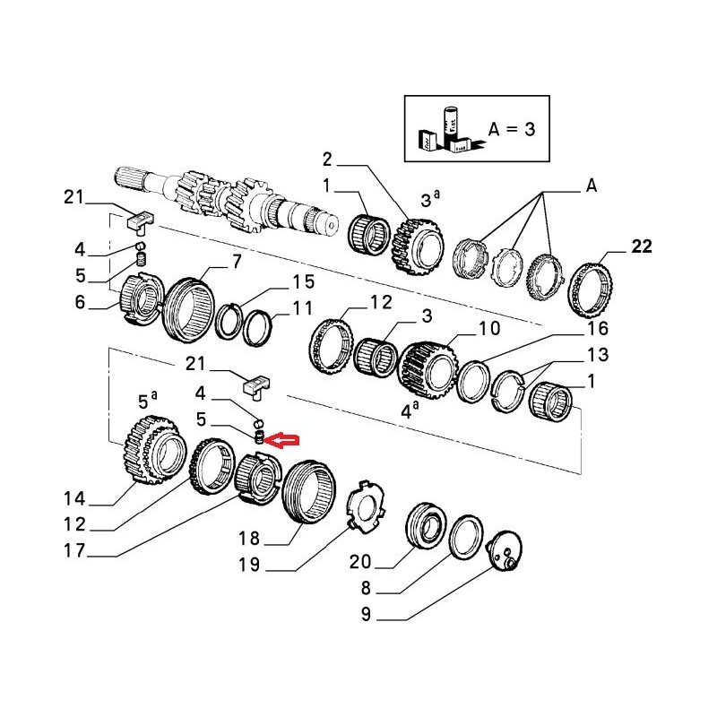 Gearbox spring  - Alfa Romeo / Fiat / Lancia