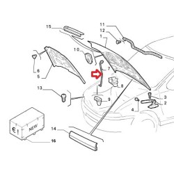 Asta del cofano  - Fiat Punto (1993 -- 2000)