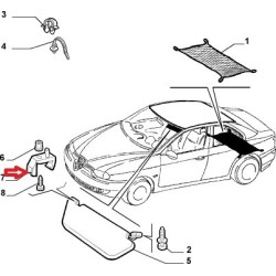 Sunvisor hinge - Alfa Romeo 156