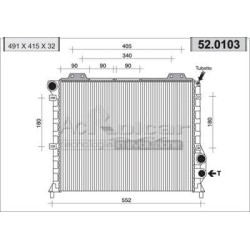 Engine cooling radiatorAlfa Romeo 75/90/164