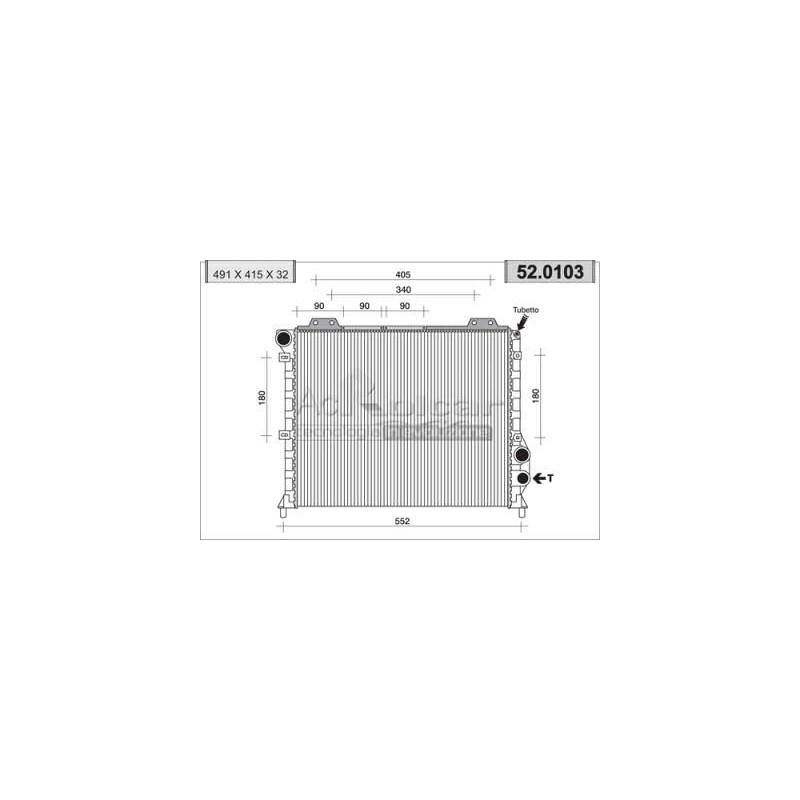 Engine cooling radiatorAlfa Romeo 75/90/164