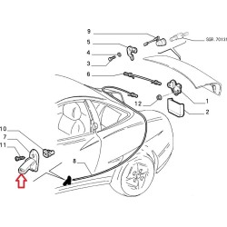 Tirette de cable de coffre - Fiat Coupe / Uno